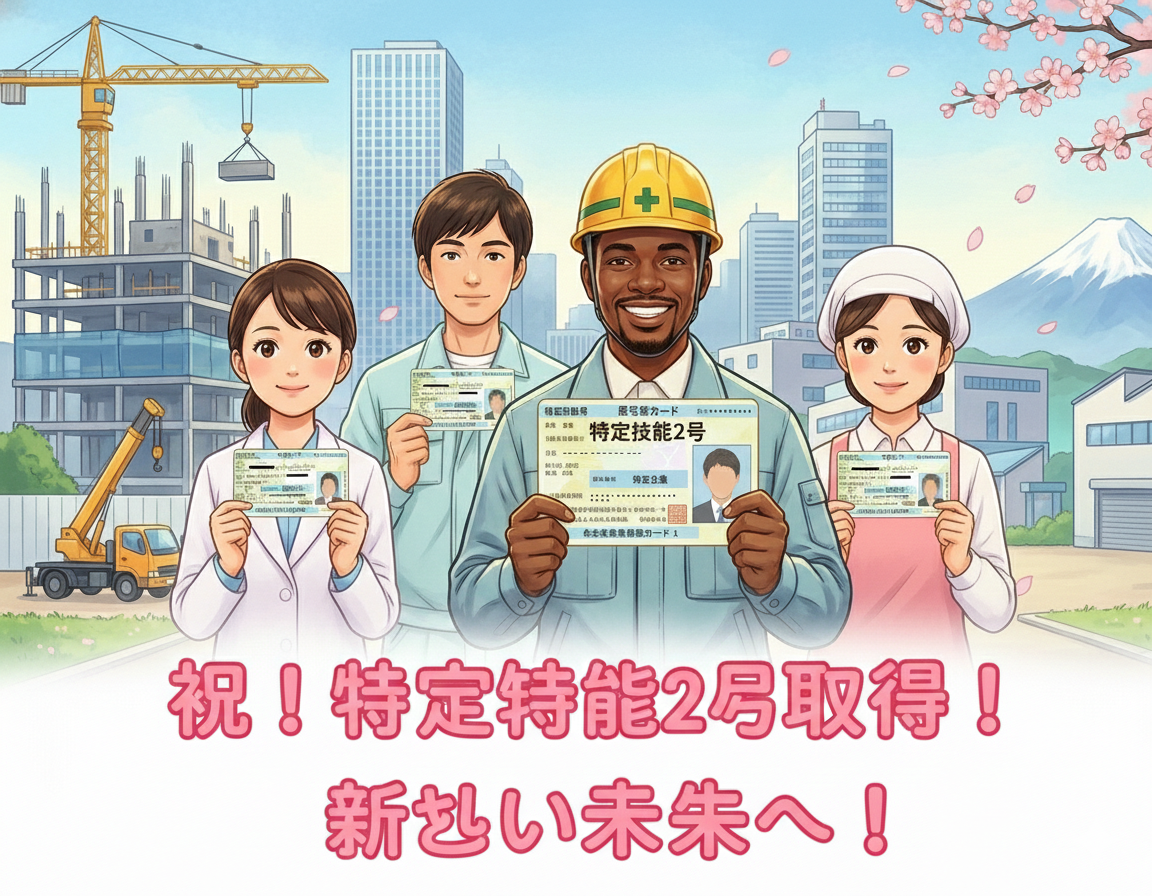 「特定技能2号」の在留資格を取得しました！